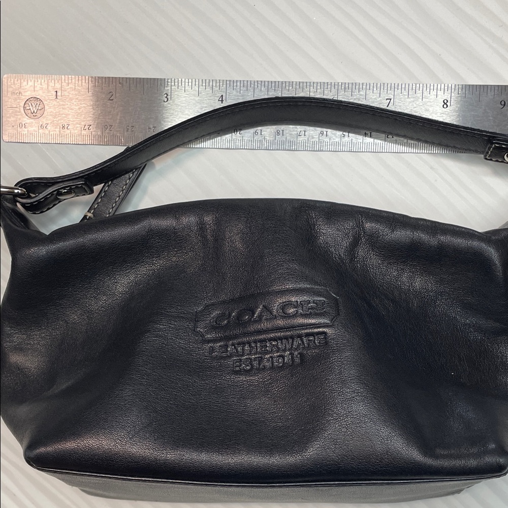 Coach Midnight Black Leather Shoulder Bag